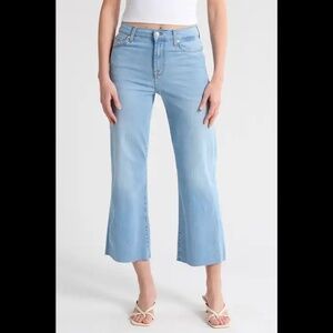 Paige Rory Raw Hem Crop Flare Leg Jeans